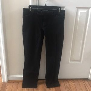 Gap stretch slim cropped black pant size 6